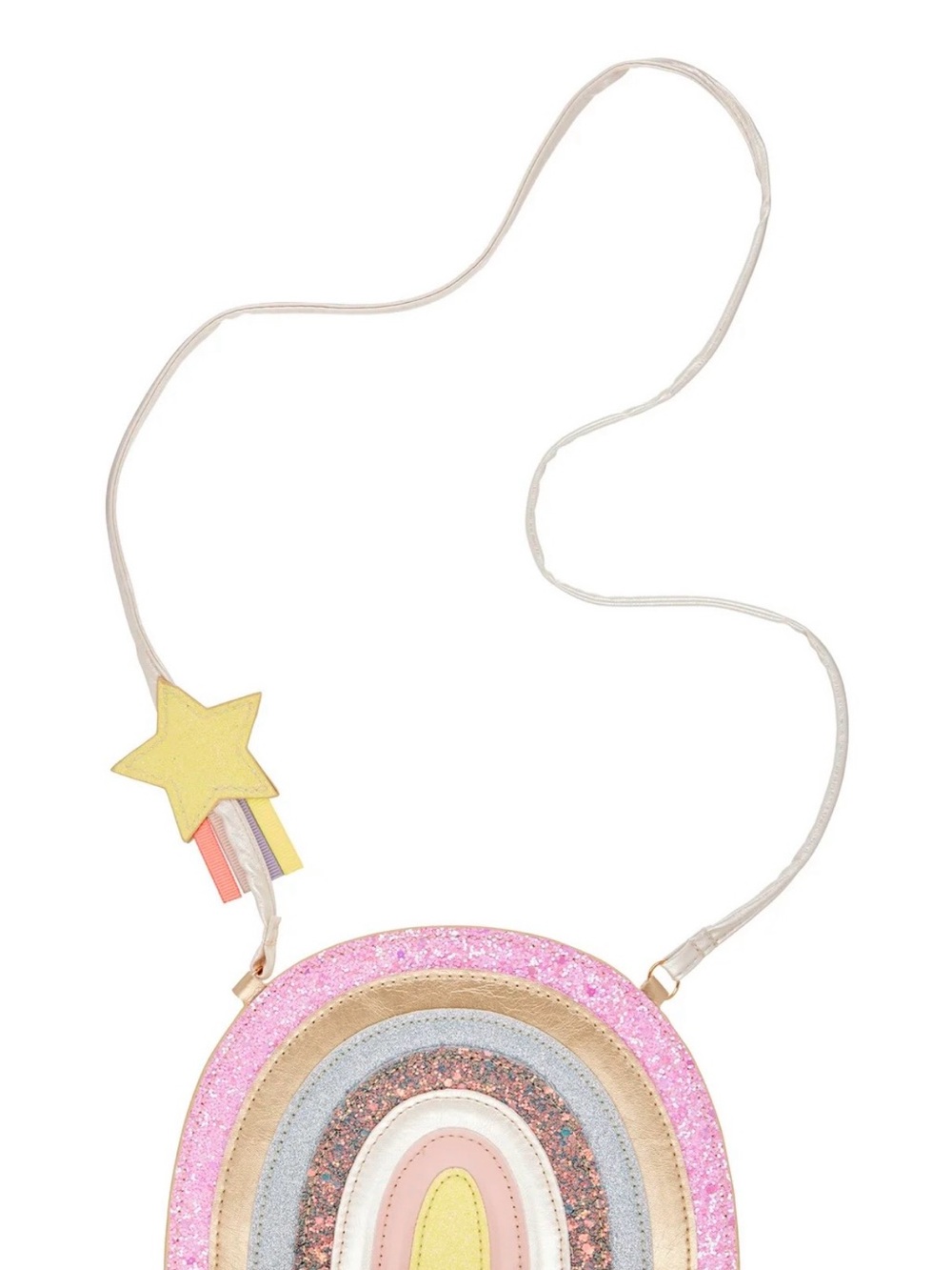 Kids Glitter Rainbow Crossbody Bag - Pink, Gold, Silver